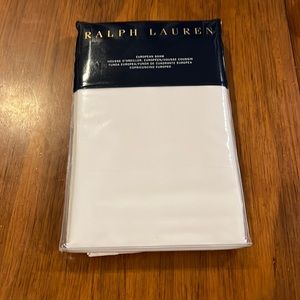Ralph Lauren Palmer Euro European Pillow Sham Regatta Cream new 26”x26”